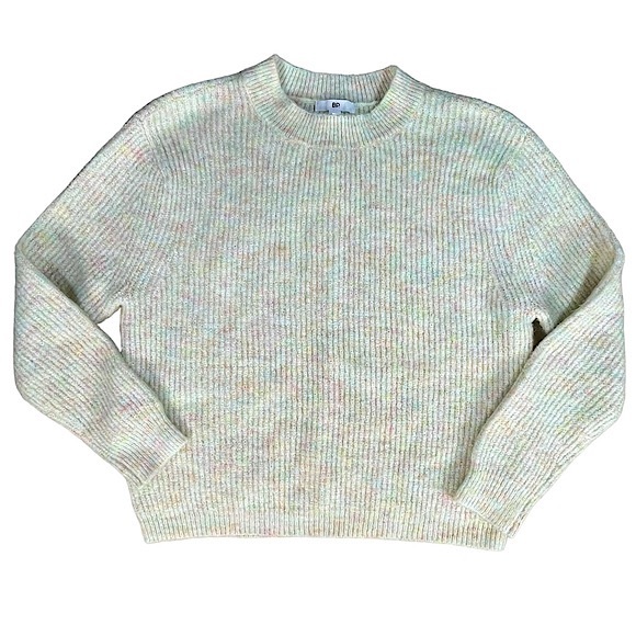 BP size Xs from Nordstrom fuzzy cream marl sweater with rainbow speckles EUC - Picture 6 of 16